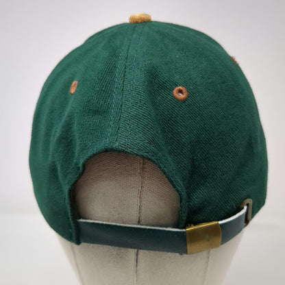 OTTO Baseball Cap Green One Size Cattlemen's Assoc Cows Horse Leather Strap Hat