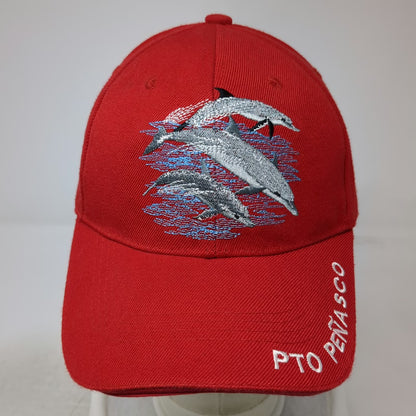 Celbros Baseball Cap Red One Size Dolphins PTO Peñasco Mexico Embroidery Hat