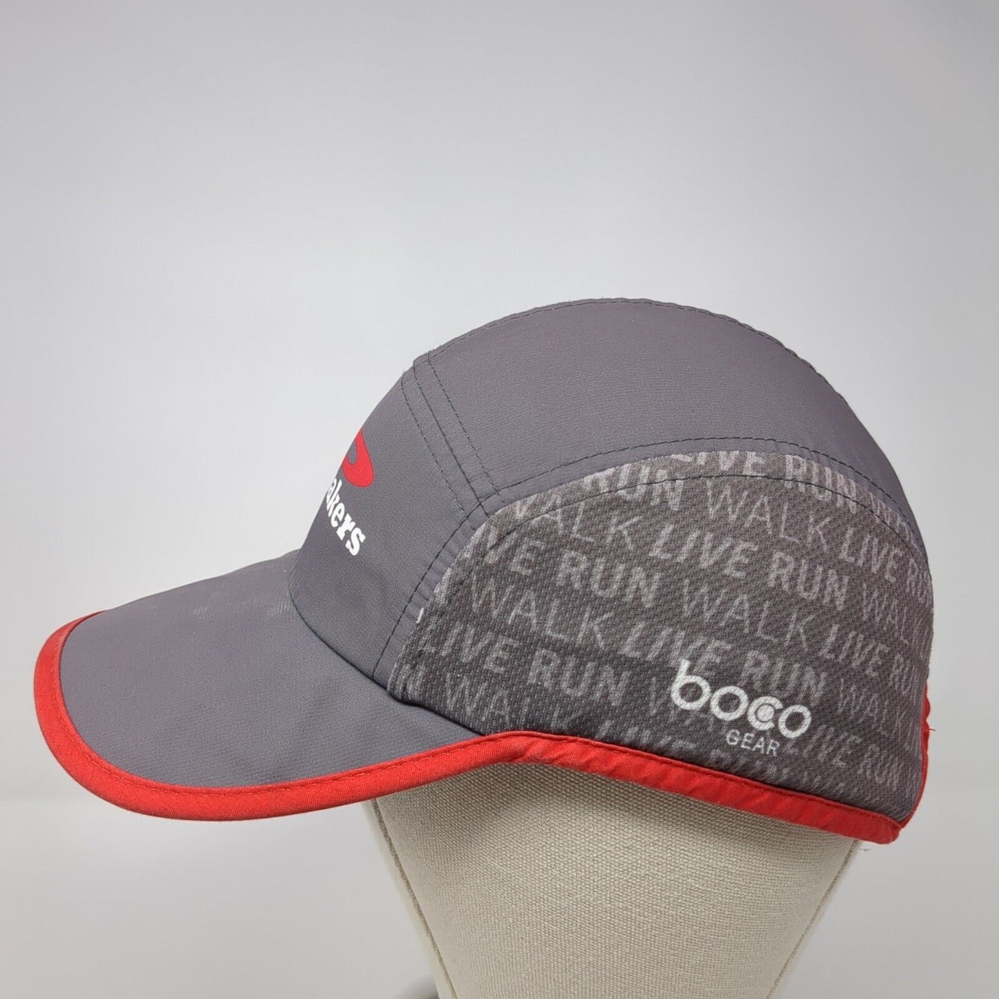 Playmakers Strapback 5 Panel Hat Gray One Size Run Walk Live Boco Gear