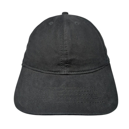 Unbranded Slideback Hat Black One Size Adjustable Vented Holes 6 Panel Blank