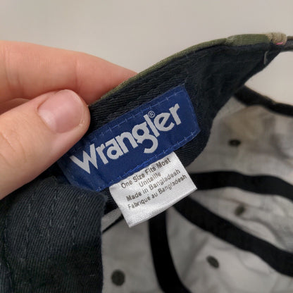Wrangler Slideback Hat Camouflage OSFM Adjustable Embroidered Vented Holes