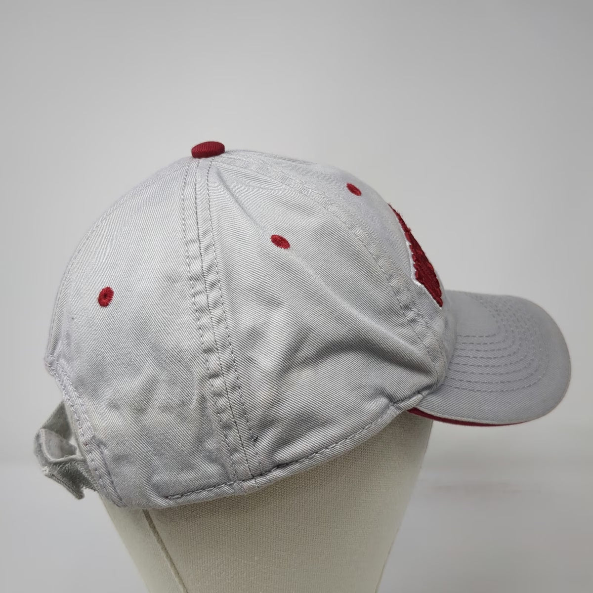 Joe's Sports Wear Washington State Cougars NCAA Gray One Size Cap Hat Strapback