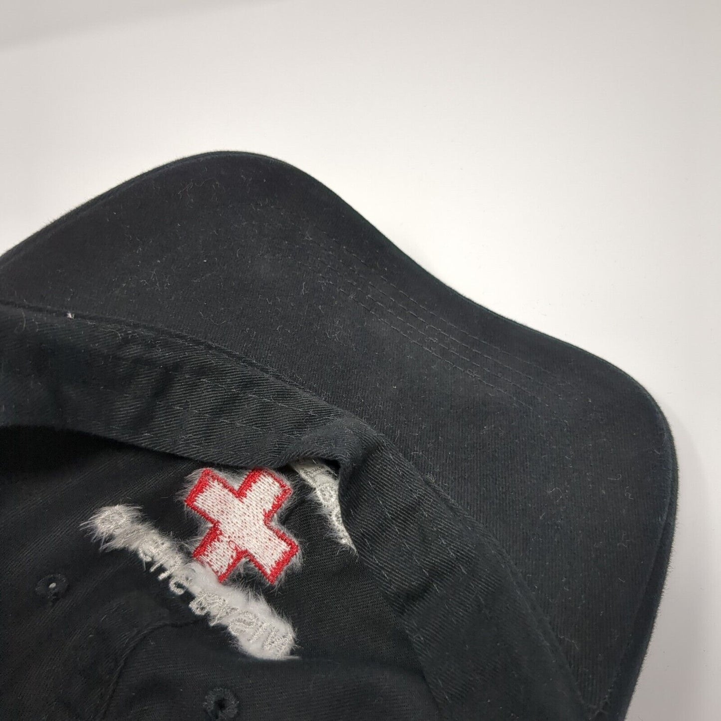 Bogus Basin Ski Patrol Slideback Hat Black OS Adjustable Embroidered Fahrenheit