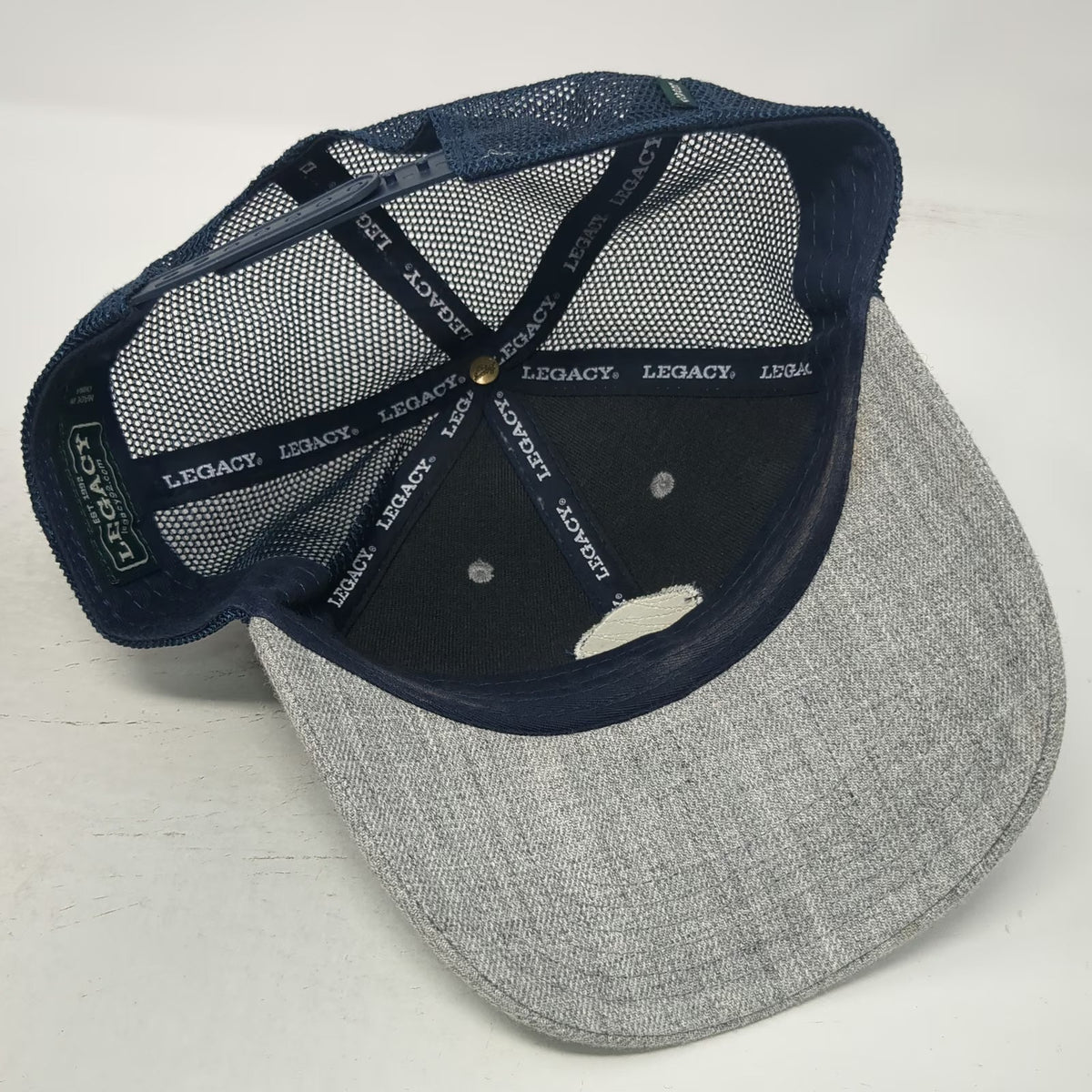 Legacy Trucker Hat Gray Blue One Size 1000 Islands New York Mesh Snapback Patch