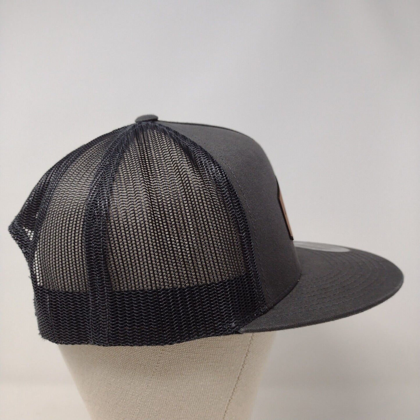 Sober Strength Patch Snapback Mesh Back Trucker Hat Gray OSFA Yupoong