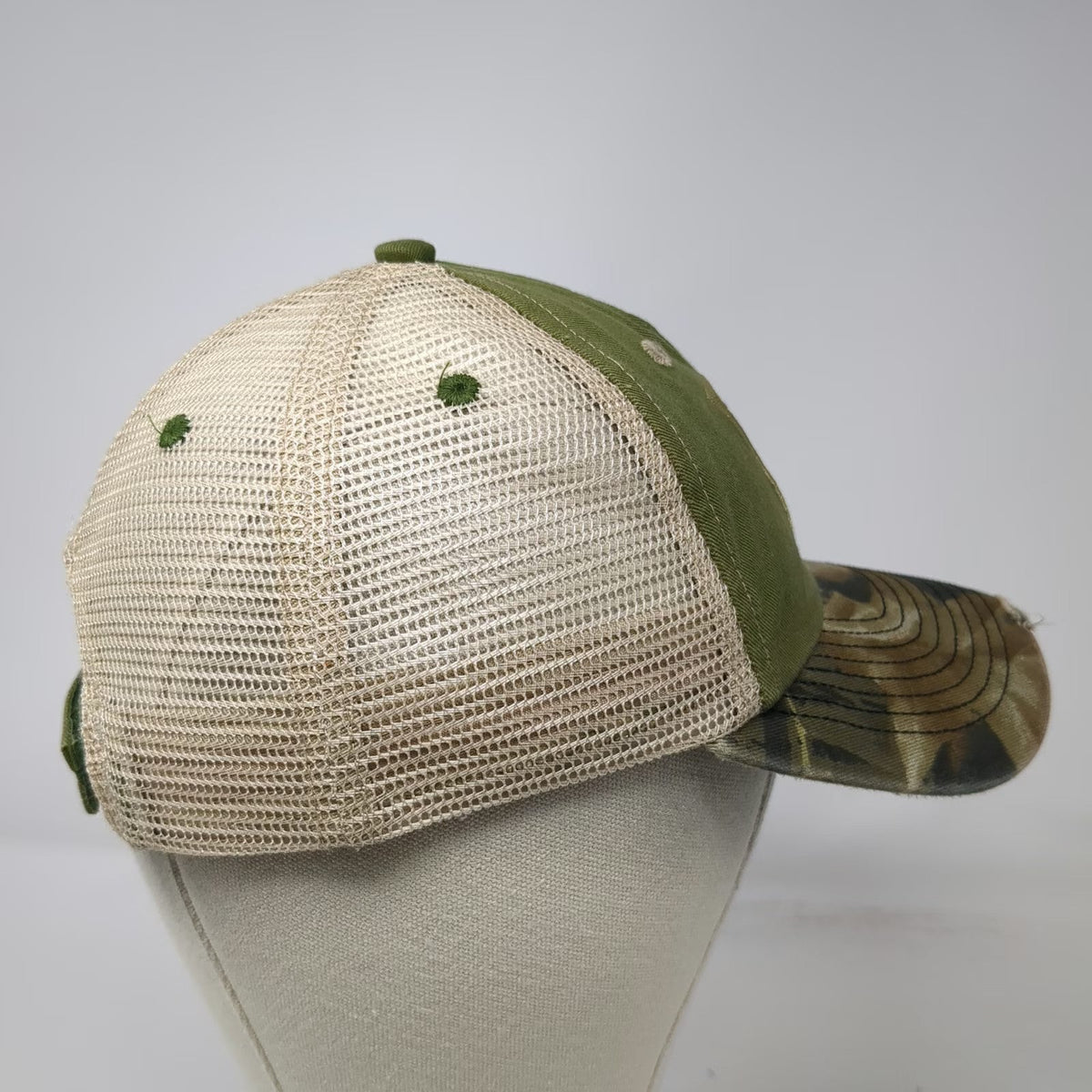 Tractor Supply Co Baseball Cap Green One Size Mesh Back Camo Logo Adjustable Hat