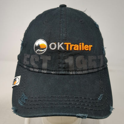 Otto Baseball Cap Black One Size OK Trailer Est 1957 Logo Cotton Strapback Hat