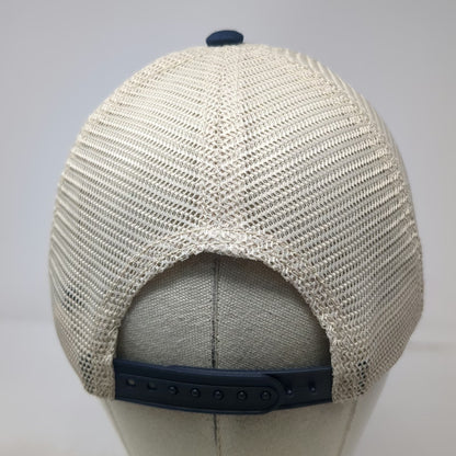 District Trucker Hat Blue One Size Mesh Back Snapback Pig Patch Stitching