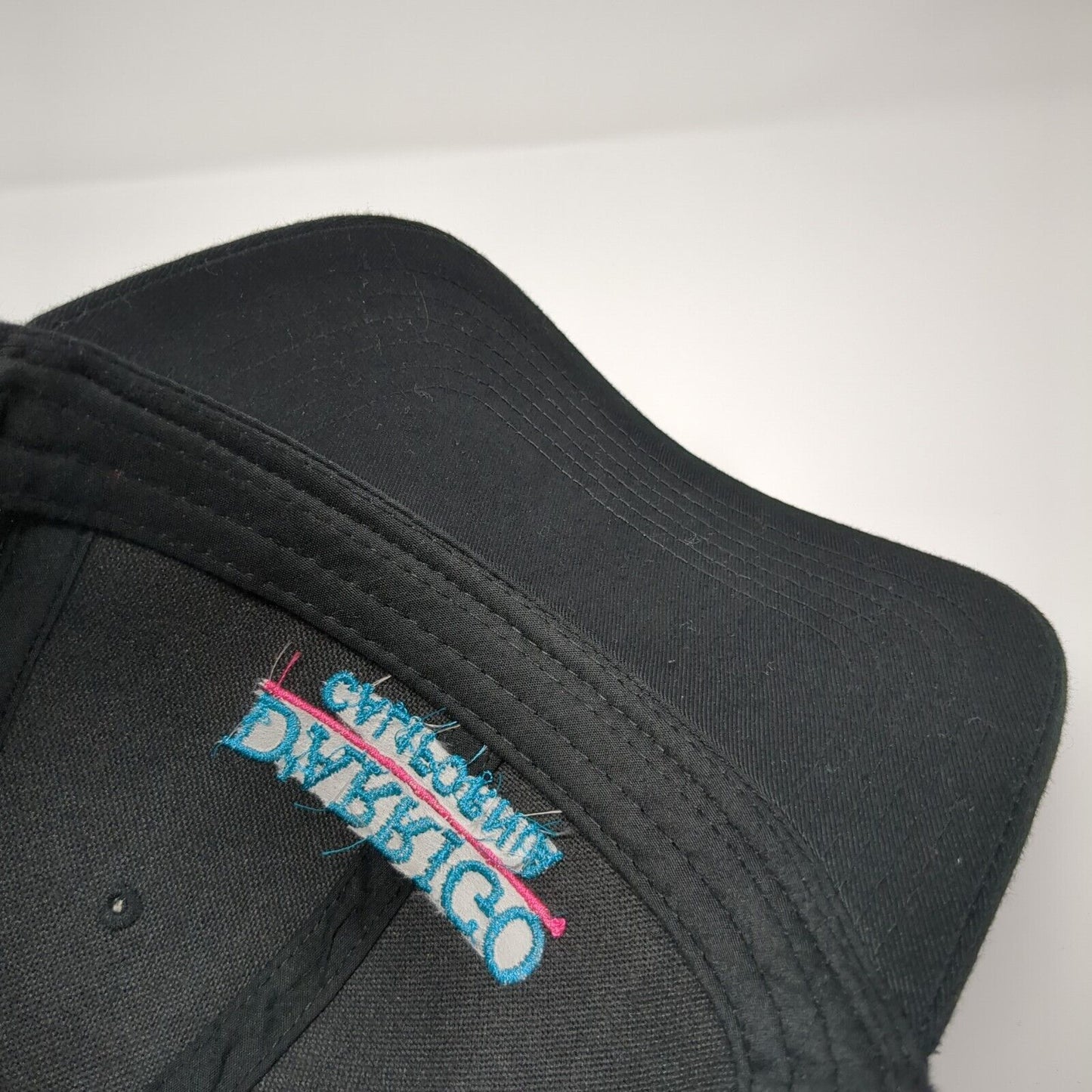 D'Arrigo California Snapback Hat Black One Size Solid Embroidered Otto