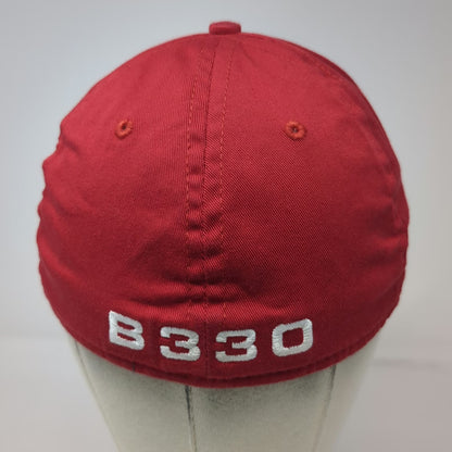Bridgestone Golf Baseball Cap Red M Stretch Fit B330 Logo Side Embroidery Hat