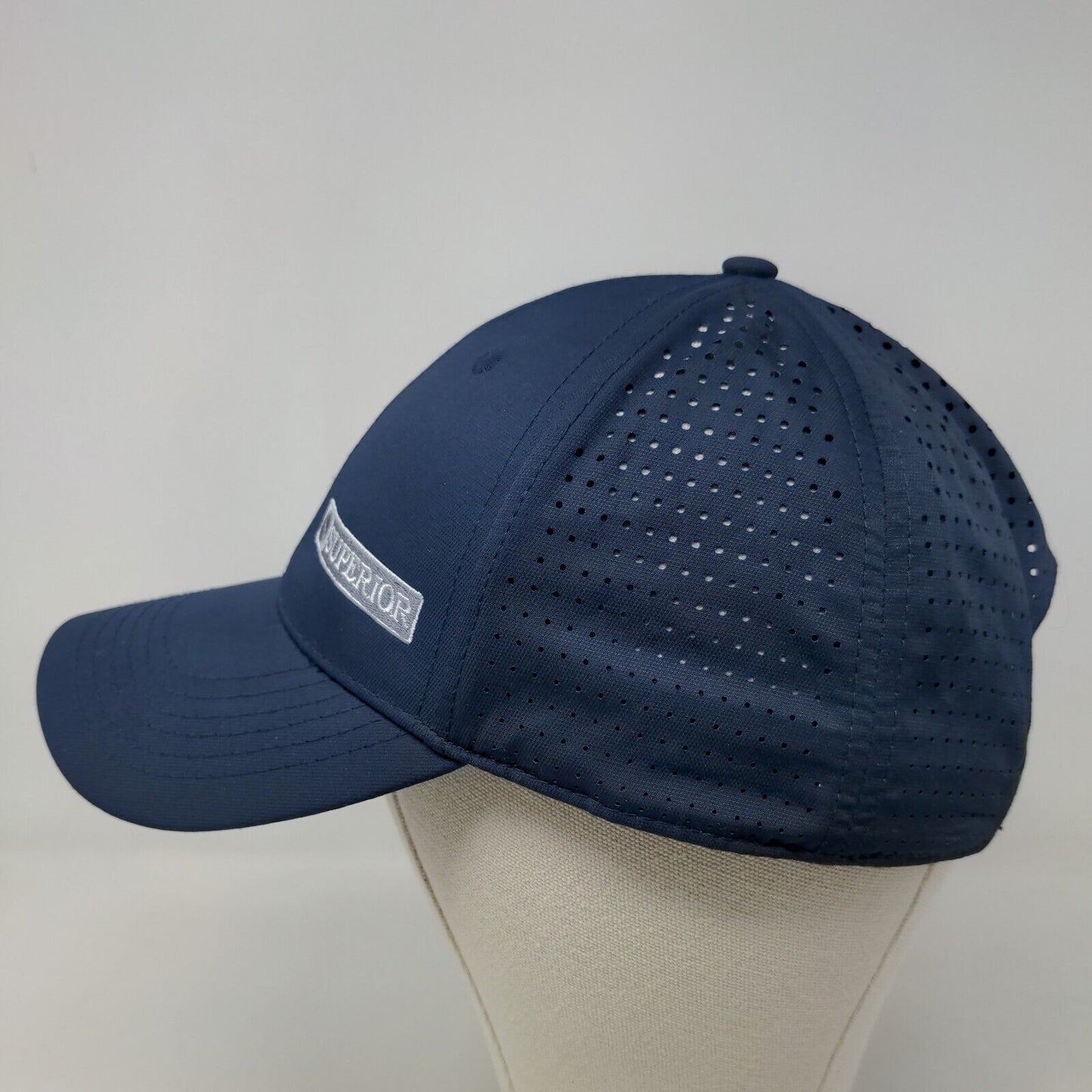 Cap America Men's Strapback Mesh Back Hat Blue Embroidered Superior Logo