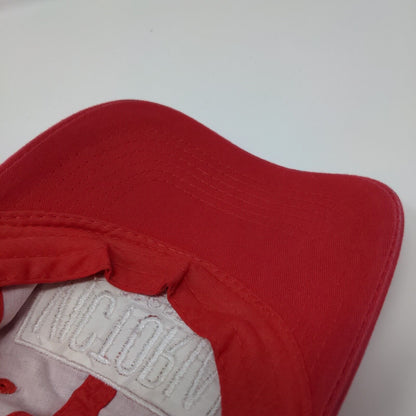Victoria Sport Strapback Hat Red OSFA Adjustable Embroidered Apollo