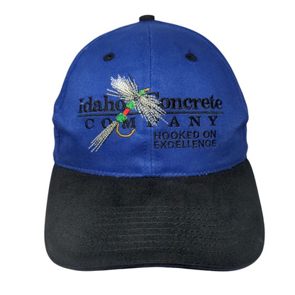 Idaho Concrete Company Slideback Hat Blue One Size Embroidered Colorblock