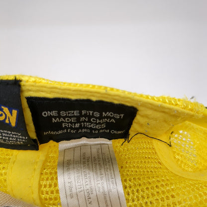 Pikachu with Ears Snapback Trucker Hat Yellow OS Adjustable Mesh Back Pokemon