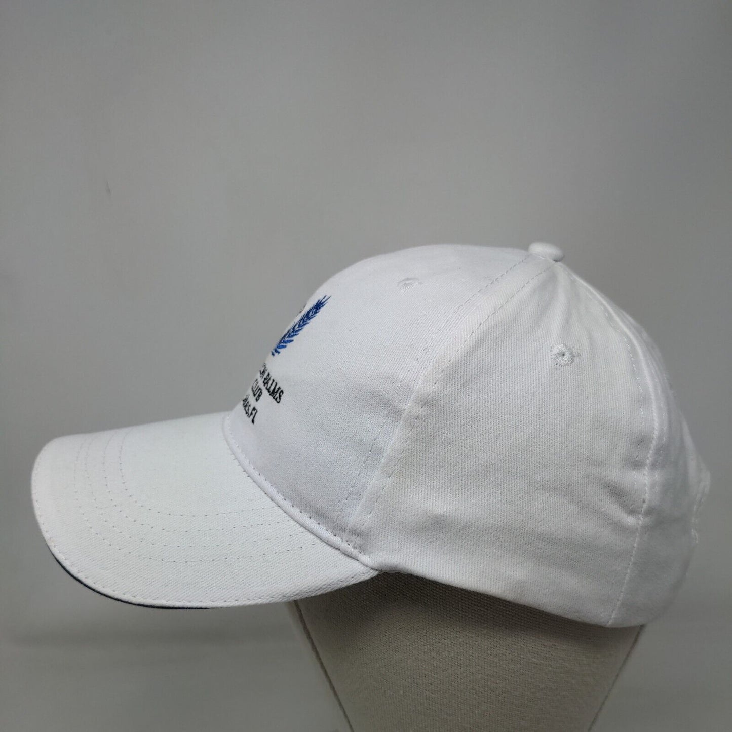 Plantation Palms Golf Club Land O Lakes FL Strapback Hat White One Size 6 Panel