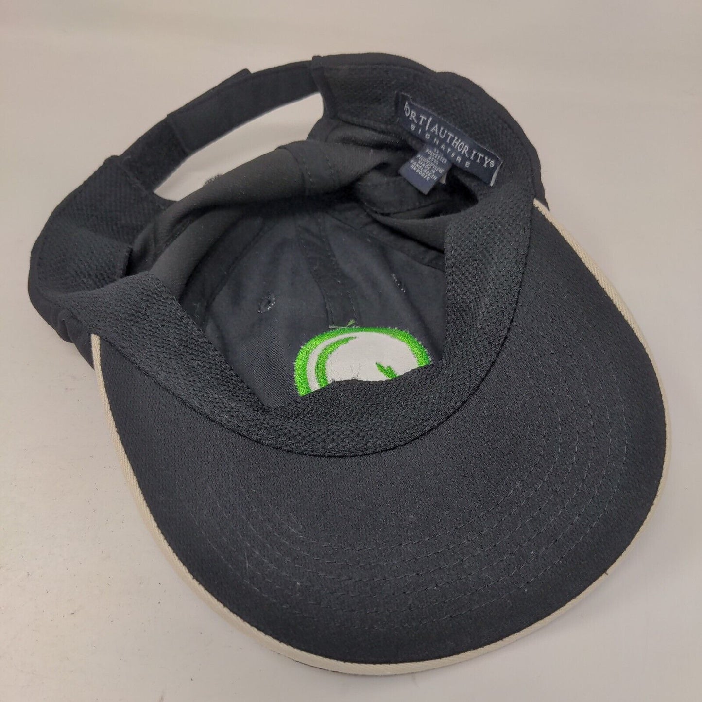 Port Authority Strapback Hat One Size Black Embroidered Green W Logo