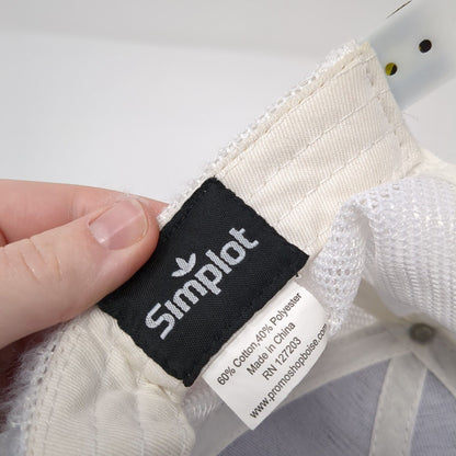 Simplot Snapback Mesh Back Trucker Hat Blue One Size Colorblock 6 Panel