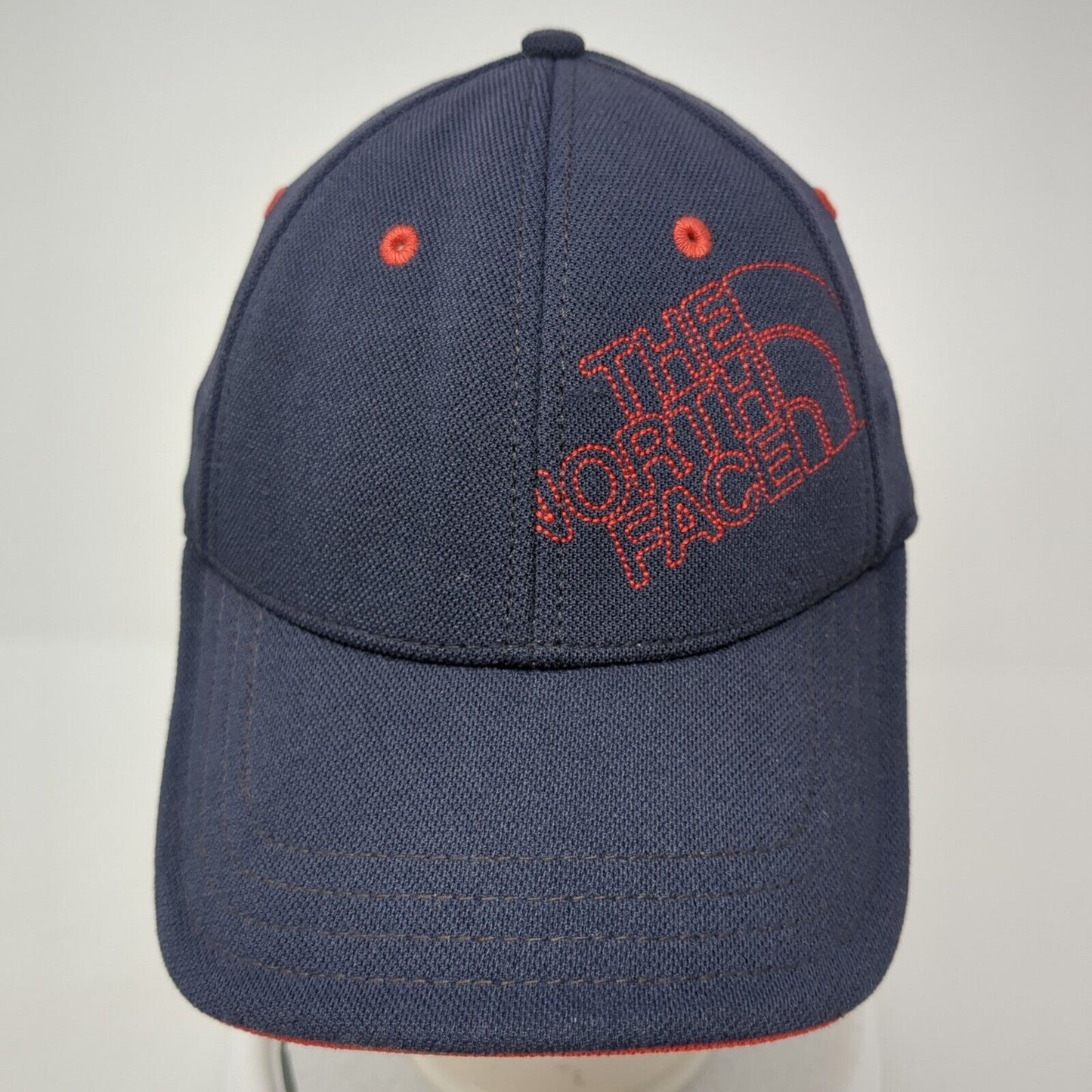 The North Face Fitted Hat Blue S/M Embroidered Vented Holes 6 Panel Flexfit