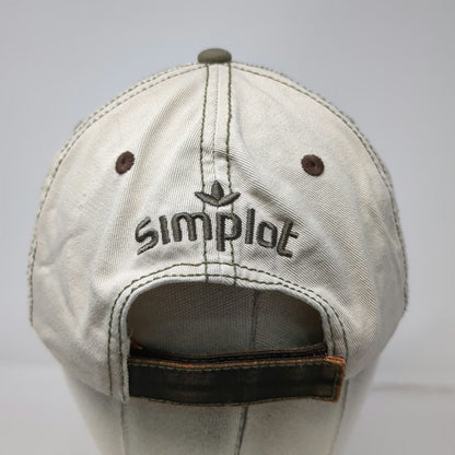 K-Products Simplot Baseball Cap Gray Brown One Size Contrast Stitching Hat