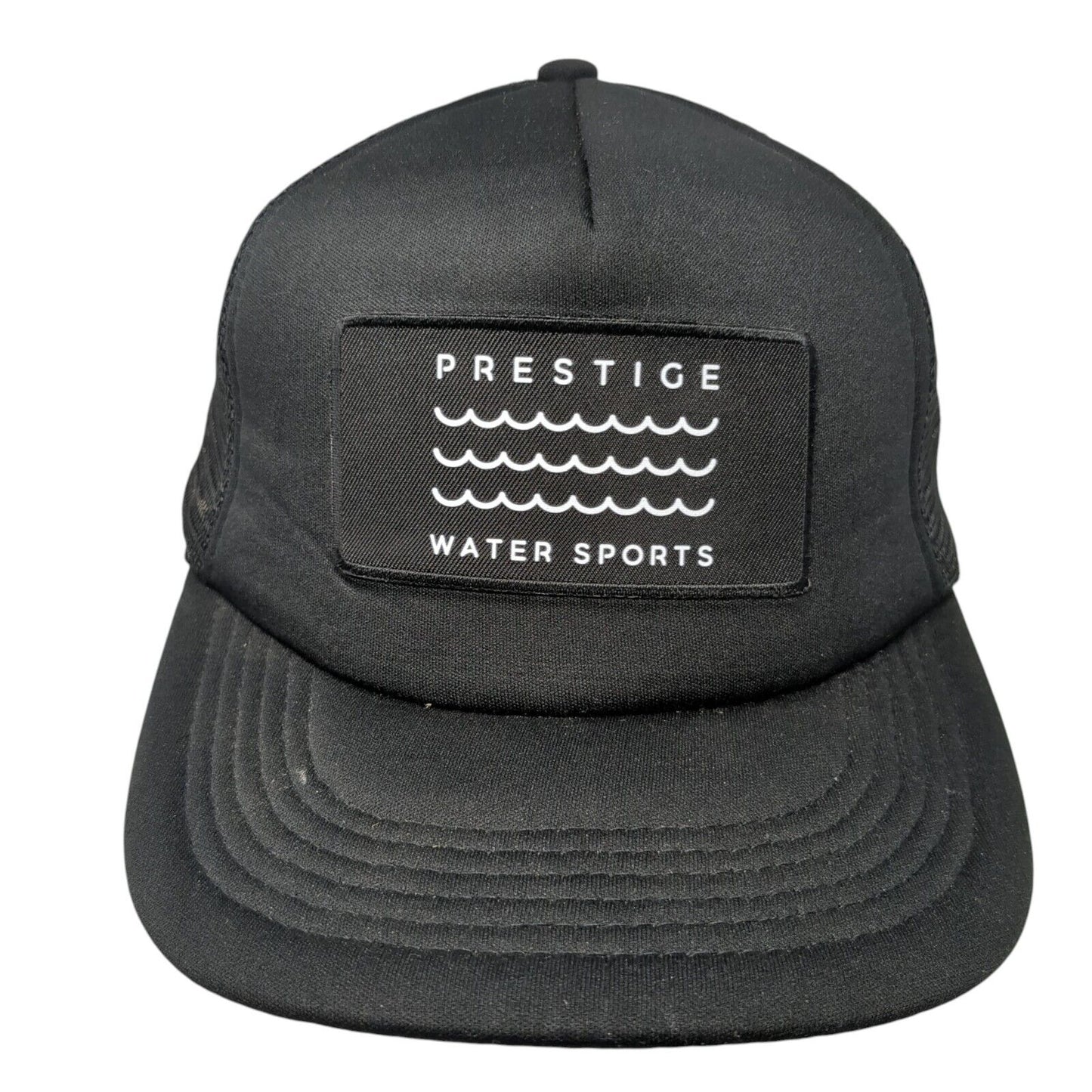 Prestige Water Sports Snapback Trucker Hat Black One Size Mesh Back
