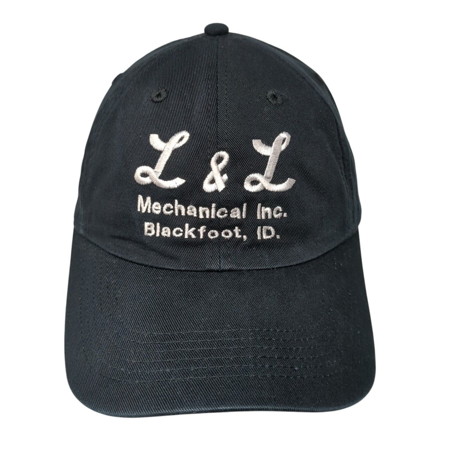 L&L Mechanical Inc Blackfoot ID Strapback Hat Black OS Adjustable Embroidered
