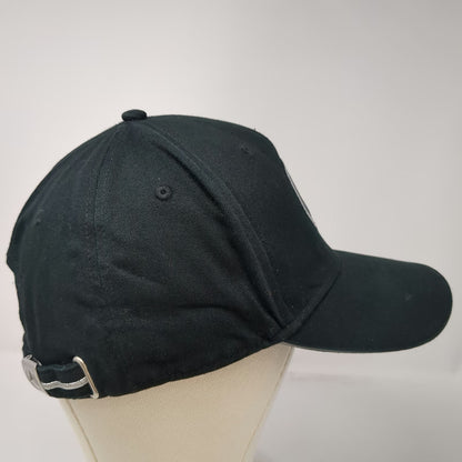 Mercedes-Benz 5 Panel Black One Size Adjustable Strap Silver Trim Logo Auto Hat