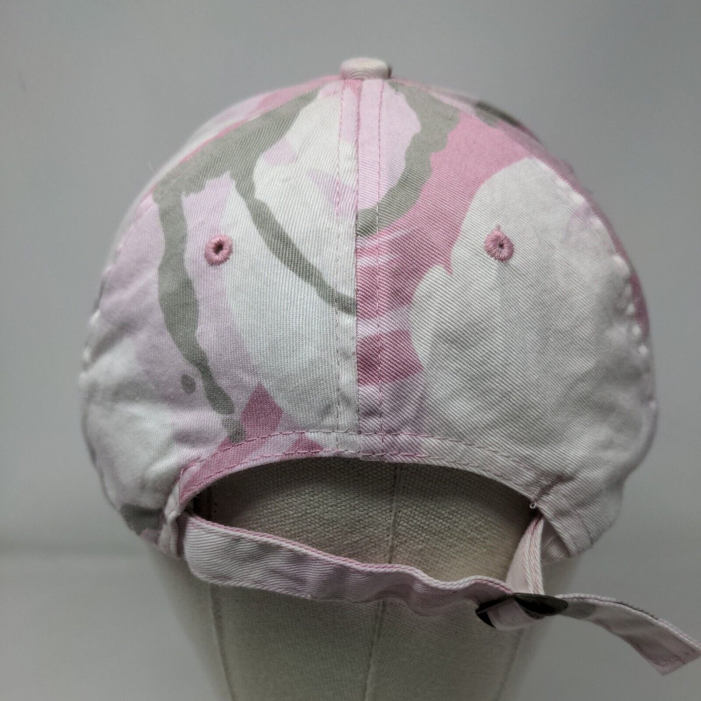 Detco Slideback Hat Pink Camouflage OSFA Embroidered Adjustable 6 Panel