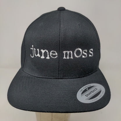 June Moss Men's Snapback Hat Black Adjustable Autographed Becca Tobin