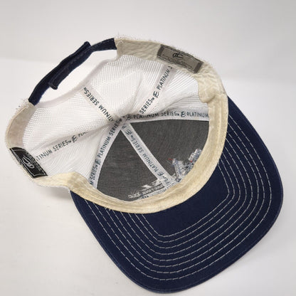 J & L Contracting LLC Strapback Trucker Hat Blue One Size Mesh Back