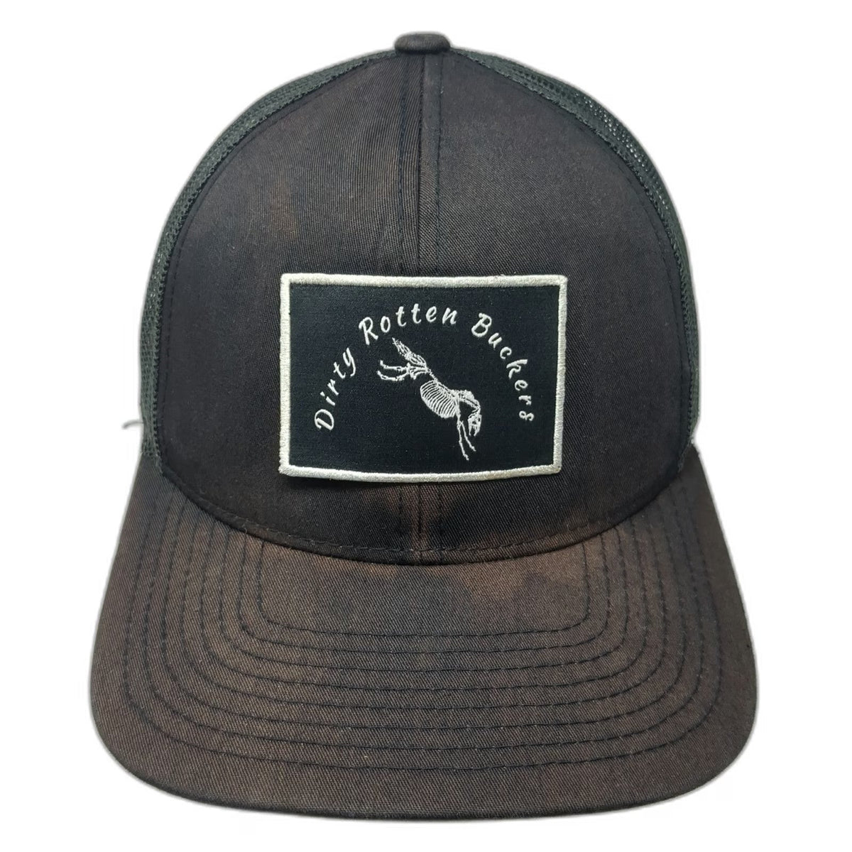 Pacific Headwear Trucker Hat Black One Size Dirty Rotten Buckers Skeleton Mesh