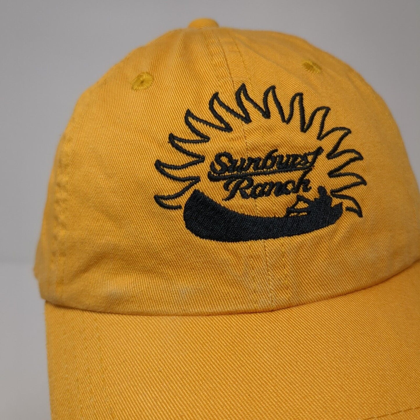 Sunburst Ranch Slideback Hat Yellow One Size Adjustable Sportsman