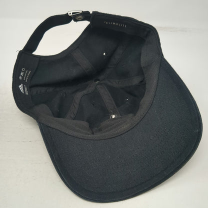 Adidas Baseball Cap Black OSFM Cotton Tonal Logo Climalite Slideback Strap Hat