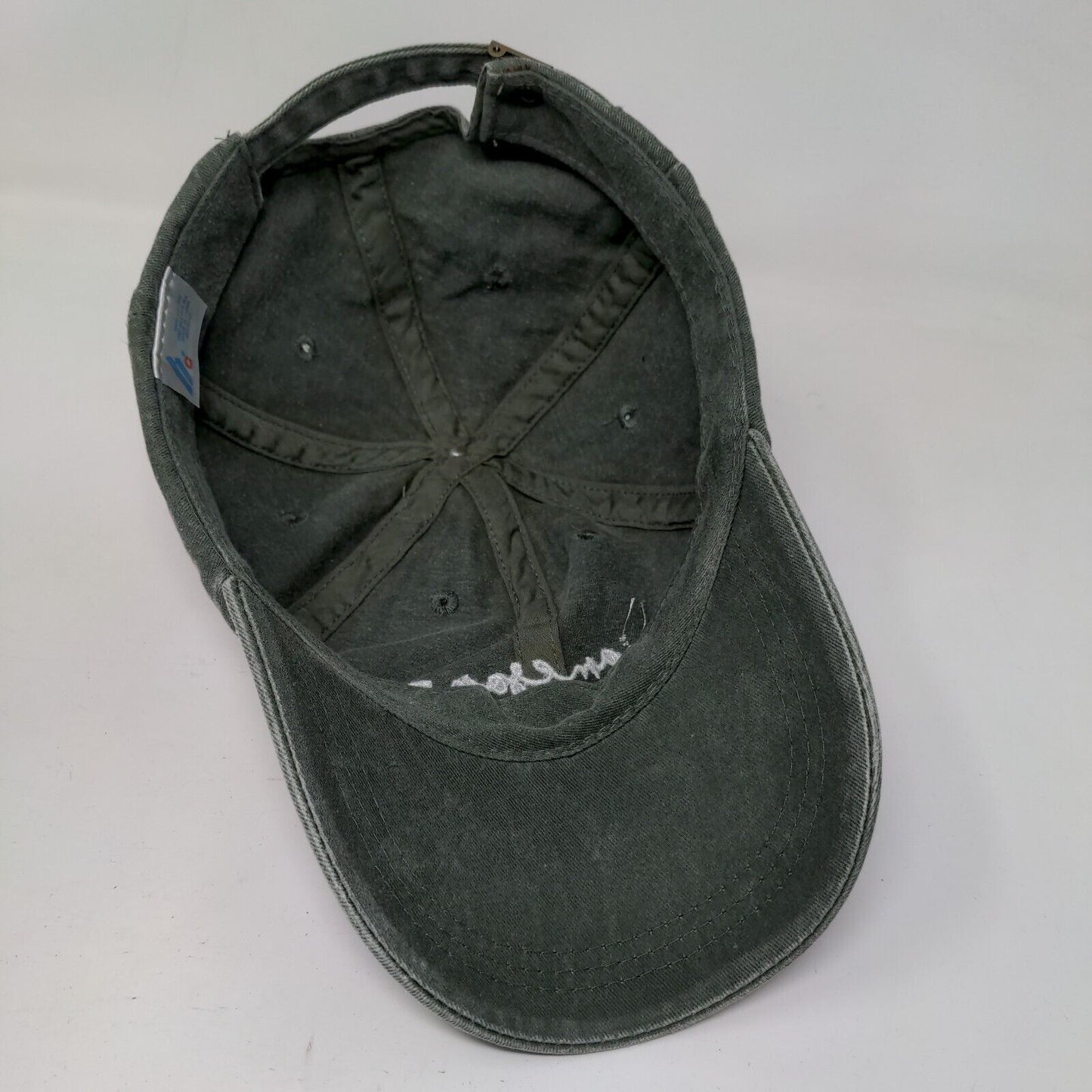 Jameson Slideback Hat Green OSFA Adjustable Embroidered Vented Holes 6 Panel