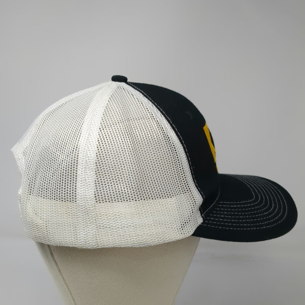 Port Authority Trucker Hat Black One Size Kennametal Logo Mesh Snapback Stitch
