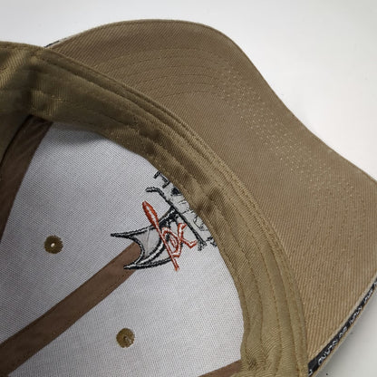 Hawaiian Headwear Baseball Cap Brown One Size Embroidered Hawaii Canoe Brim Hat