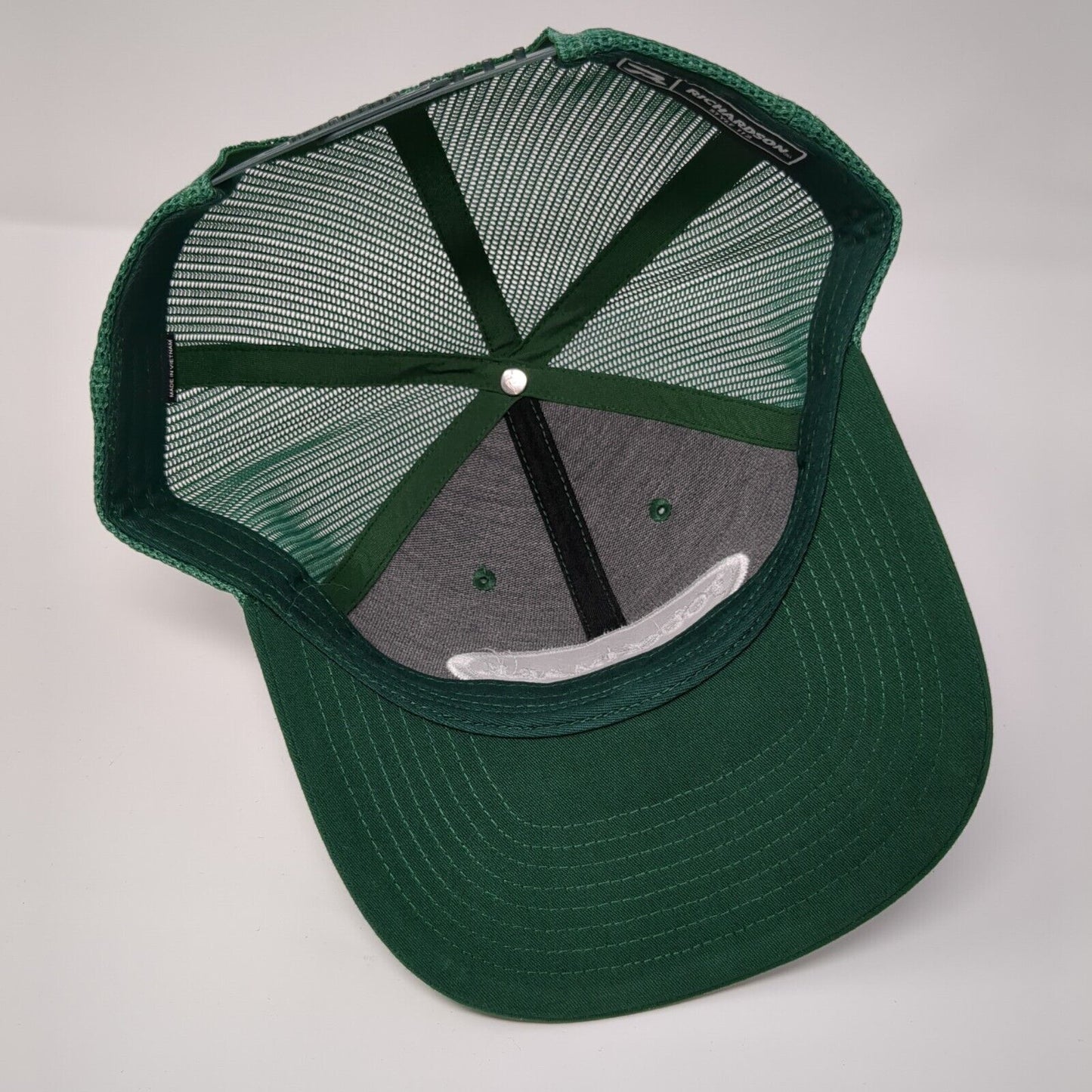 Touchmark Snapback Mesh Back Trucker Hat Green OSFA Adjustable Solid