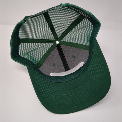 Touchmark Snapback Mesh Back Trucker Hat Green OSFA Adjustable Solid