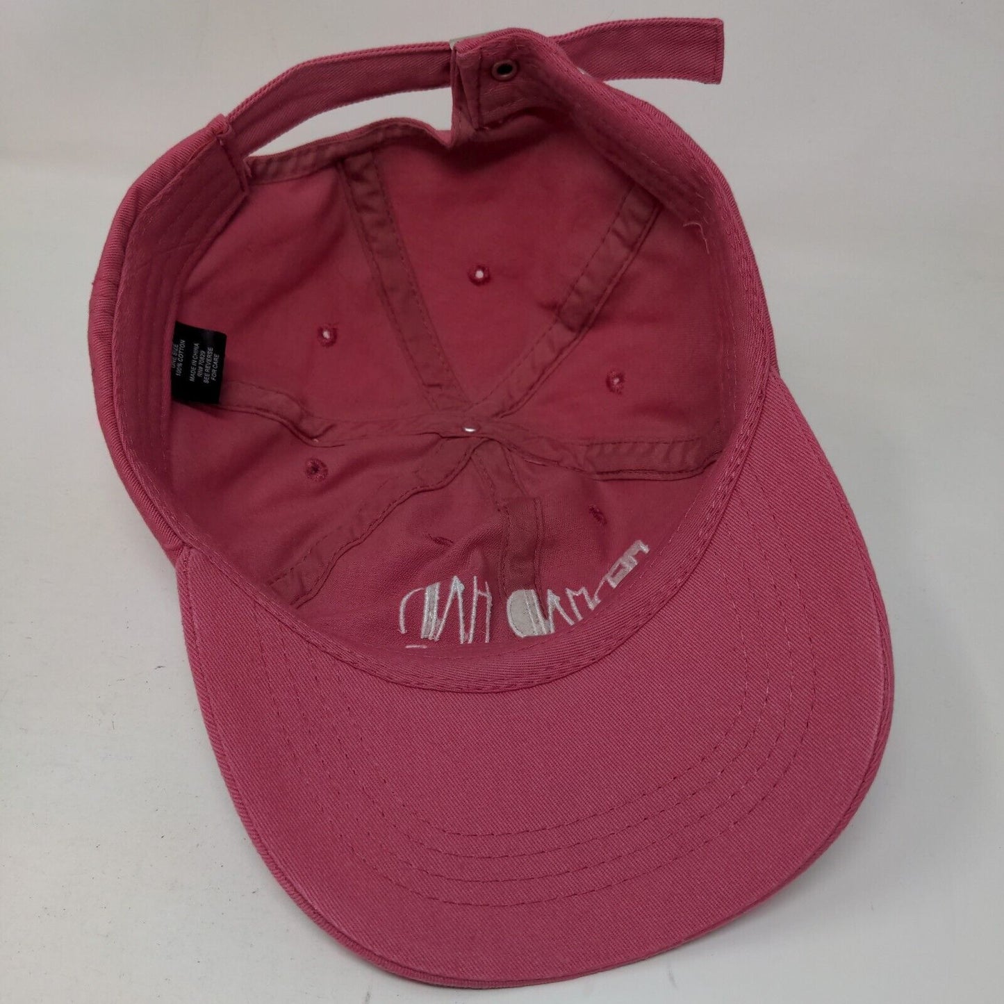 Mermaid Hair Don't Care Slideback Hat Pink One Size Embroidered 6 Panel