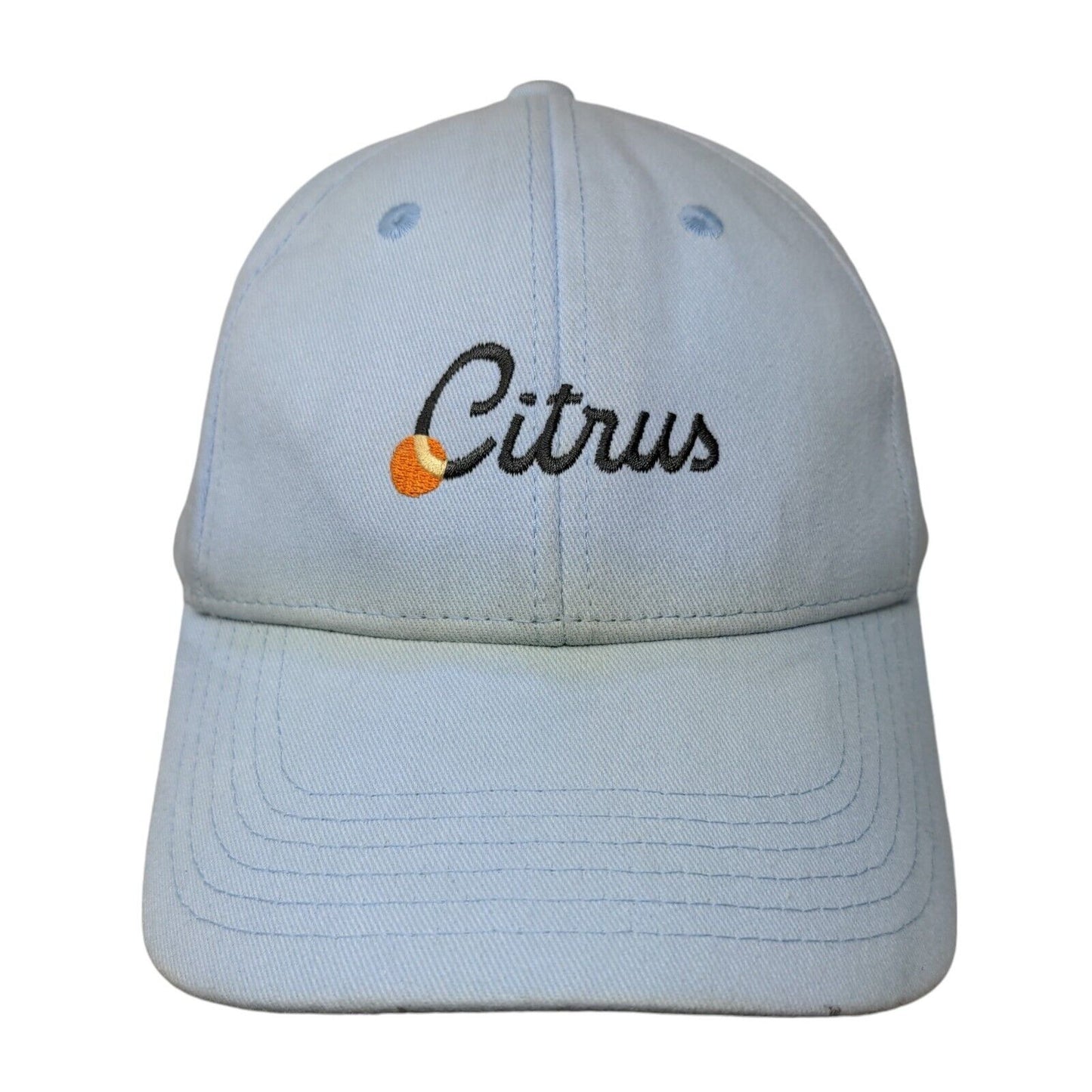 Citrus Slideback Hat Blue One Size Embroidered Adjustable 6 Panel