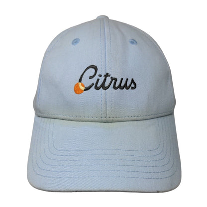 Citrus Slideback Hat Blue One Size Embroidered Adjustable 6 Panel