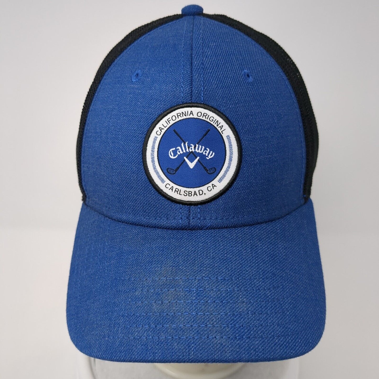 Callaway Patch Snapback Mesh Back Hat Blue One Size Adjustable 6 Panel