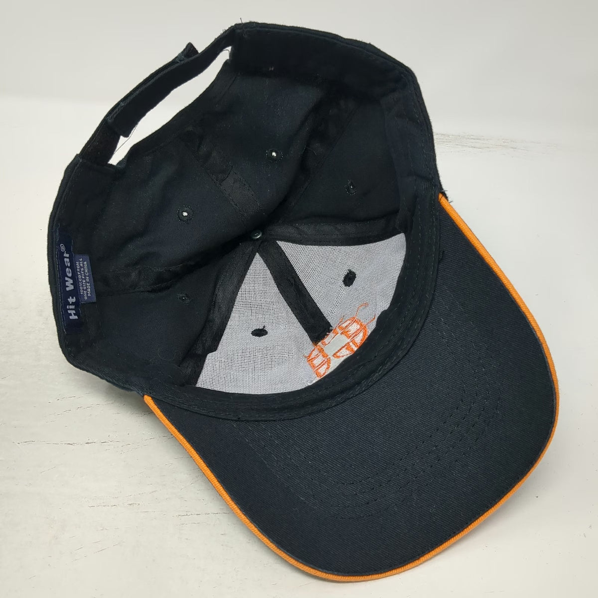 Hit Wear Baseball Cap Black One Size Strapback Allegion Logo Sandwich Brim Hat