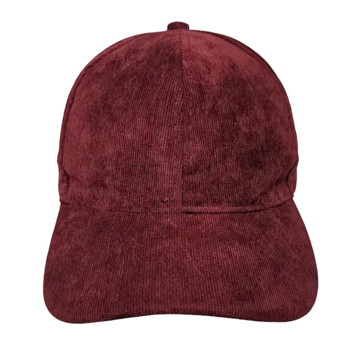 Unbranded Strapback Hat Red One Size Adjustable Vented Holes 6 Panel Blank