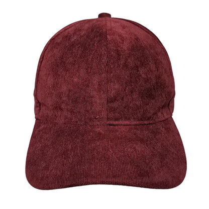 Unbranded Strapback Hat Red One Size Adjustable Vented Holes 6 Panel Blank