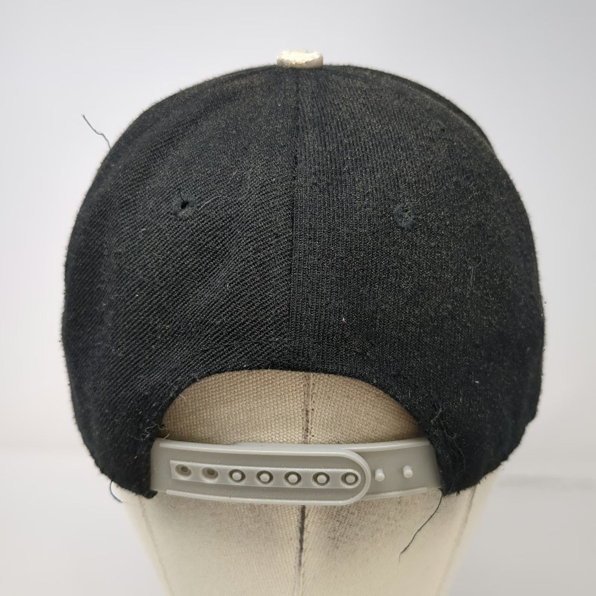 Crown Snapback Hat Black One Size Finesse Materials Green Under Brim Textured