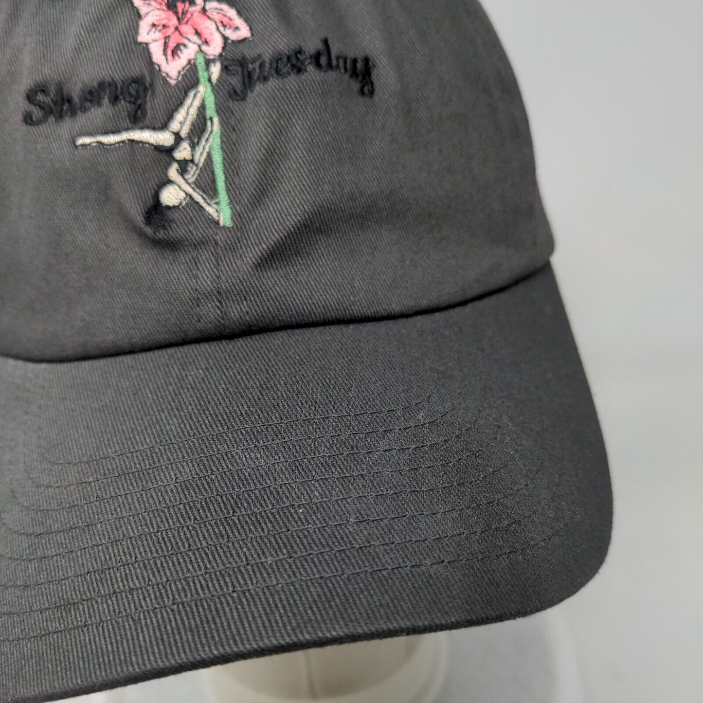 Strong Tuesday Fitted Hat Gray L-XL Embroidered Flexfit Yupoong