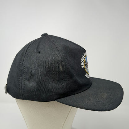 AADCO 5 Panel Hat Black One Size 390th Fighter Sq Wild Boars Military Slideback