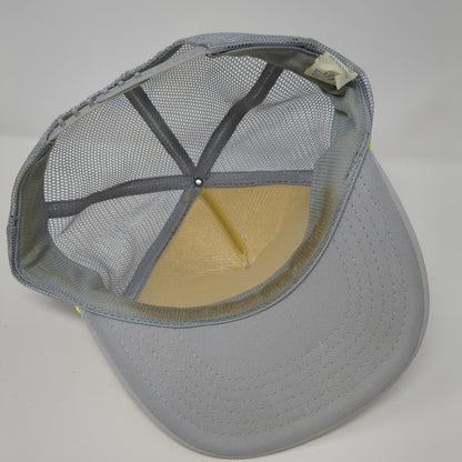 Hawaii Hang Loose Snapback Trucker Hat Gray One Size Adjustable Mesh Back Rope
