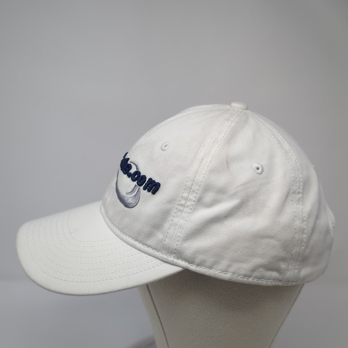 JustBats.com Slideback Baseball Cap White OS Adjustable Embroidered Champion