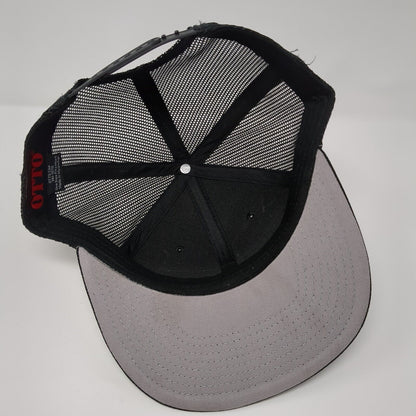 Advanced Heating & Cooling Snapback Trucker Hat Black One Size Flat Bill
